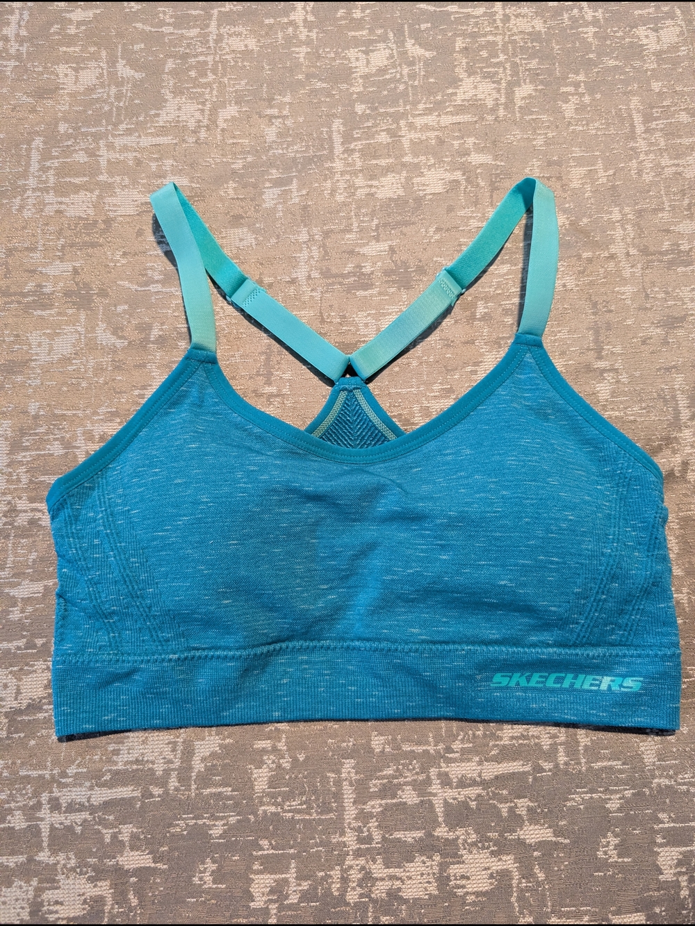 Skechers Teal Athletic Seamless Sports Bra with Racerback Straps